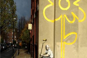 Yellow-Lines-Flower-Painter-by-Banksy